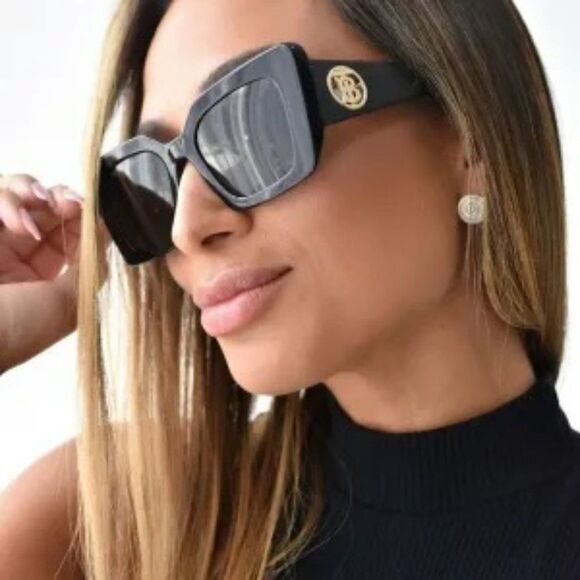 NEW Burberry BE4344 Daisy 300187 Black Dark Gray Square Women Sunglasses main image 4